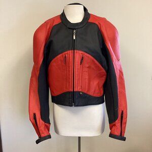 BMW Motorcycle ProEmotion Leather Padded Racing Bike Jacket Sz 42